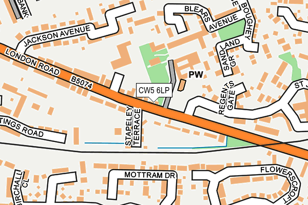 CW5 6LP map - OS OpenMap – Local (Ordnance Survey)