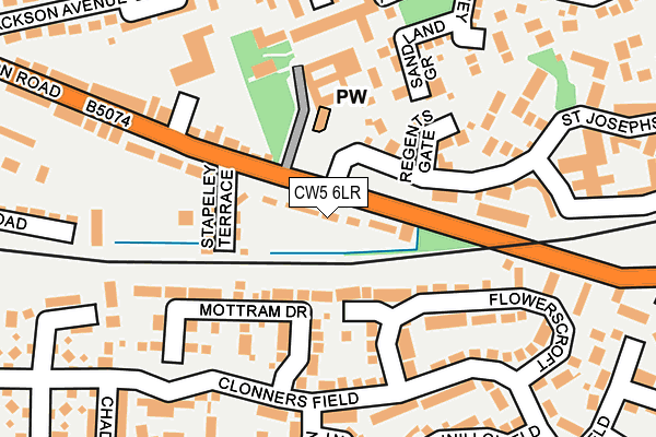 CW5 6LR map - OS OpenMap – Local (Ordnance Survey)