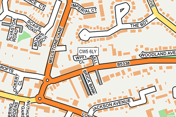 CW5 6LY map - OS OpenMap – Local (Ordnance Survey)