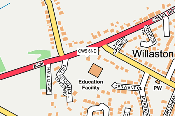 CW5 6ND map - OS OpenMap – Local (Ordnance Survey)