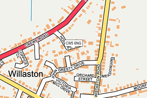 CW5 6NG map - OS OpenMap – Local (Ordnance Survey)