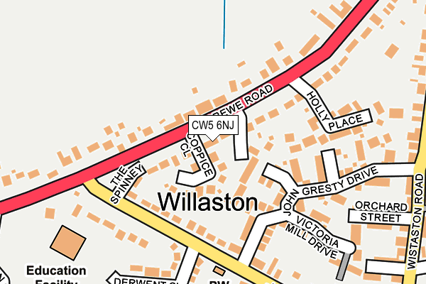 CW5 6NJ map - OS OpenMap – Local (Ordnance Survey)