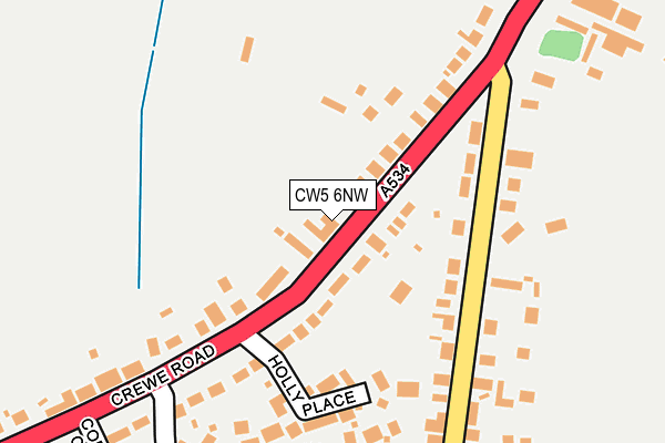CW5 6NW map - OS OpenMap – Local (Ordnance Survey)