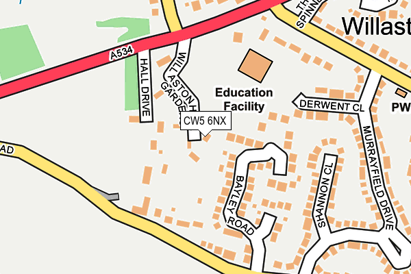 CW5 6NX map - OS OpenMap – Local (Ordnance Survey)