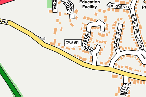 CW5 6PL map - OS OpenMap – Local (Ordnance Survey)