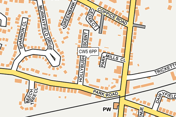CW5 6PP map - OS OpenMap – Local (Ordnance Survey)