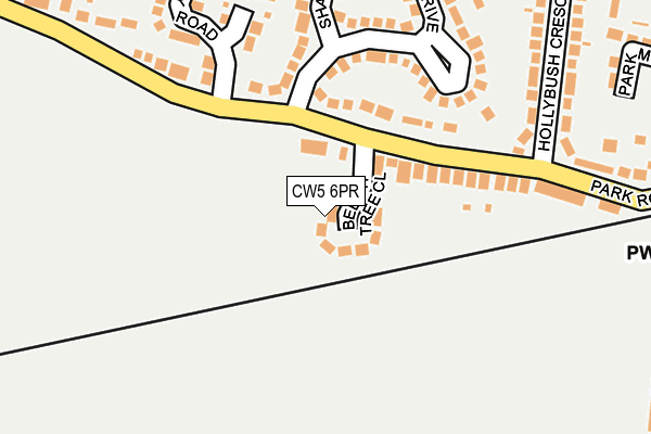 CW5 6PR map - OS OpenMap – Local (Ordnance Survey)