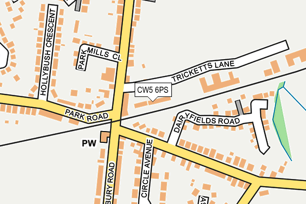 CW5 6PS map - OS OpenMap – Local (Ordnance Survey)