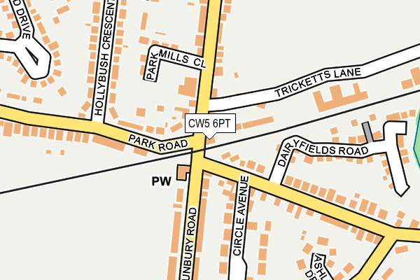 CW5 6PT map - OS OpenMap – Local (Ordnance Survey)