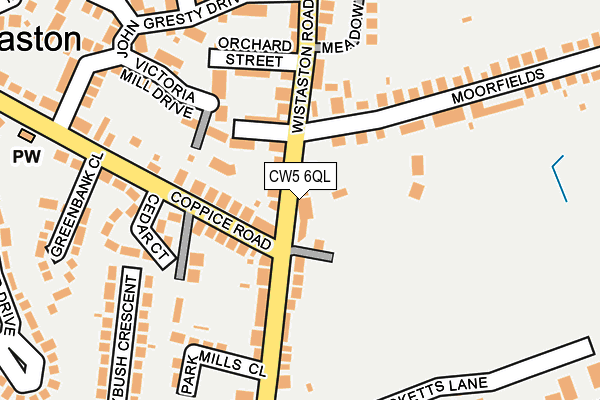 CW5 6QL map - OS OpenMap – Local (Ordnance Survey)