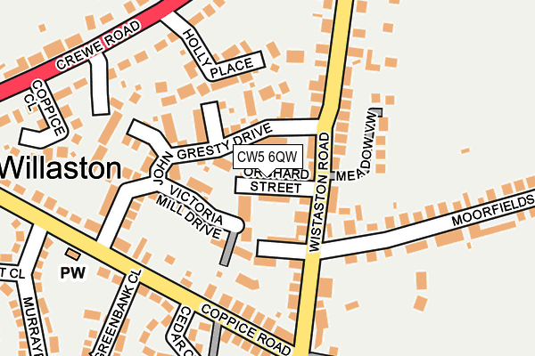 CW5 6QW map - OS OpenMap – Local (Ordnance Survey)