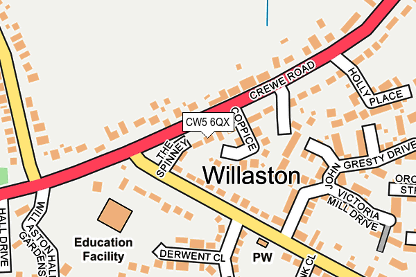 CW5 6QX map - OS OpenMap – Local (Ordnance Survey)