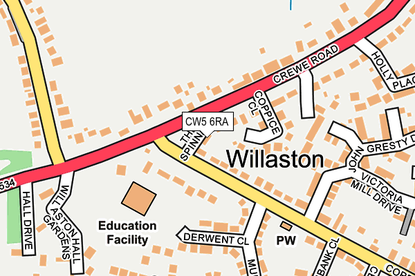 CW5 6RA map - OS OpenMap – Local (Ordnance Survey)