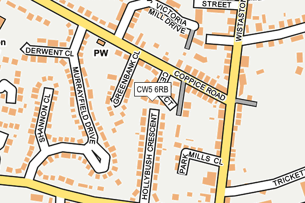 CW5 6RB map - OS OpenMap – Local (Ordnance Survey)