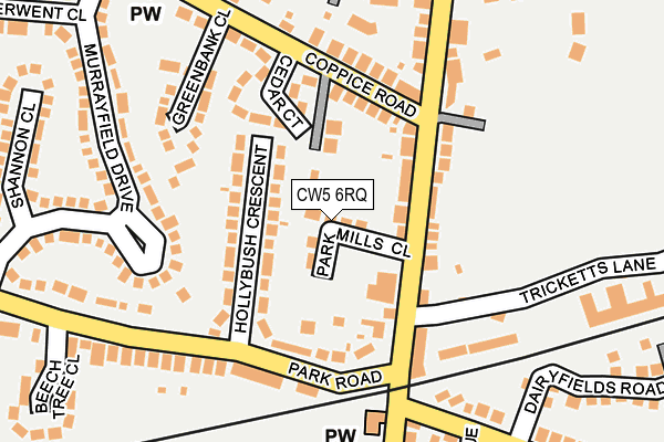 CW5 6RQ map - OS OpenMap – Local (Ordnance Survey)