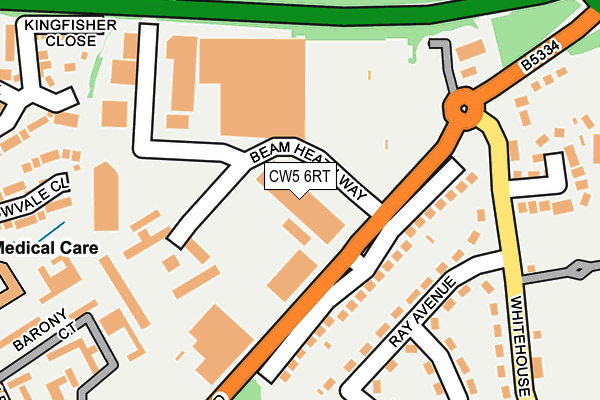 CW5 6RT map - OS OpenMap – Local (Ordnance Survey)