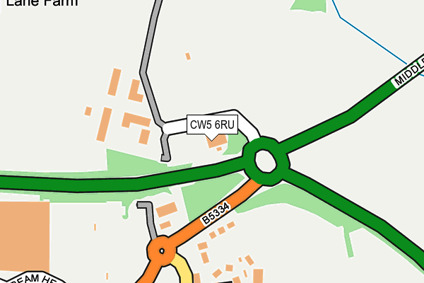 CW5 6RU map - OS OpenMap – Local (Ordnance Survey)