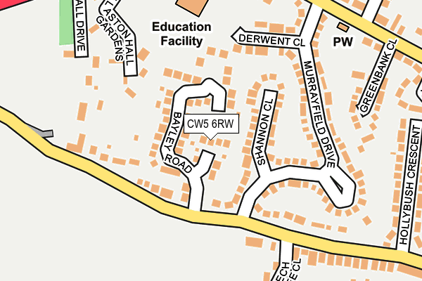 CW5 6RW map - OS OpenMap – Local (Ordnance Survey)