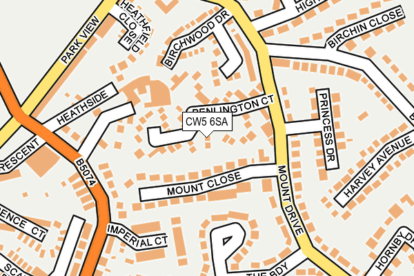 CW5 6SA map - OS OpenMap – Local (Ordnance Survey)
