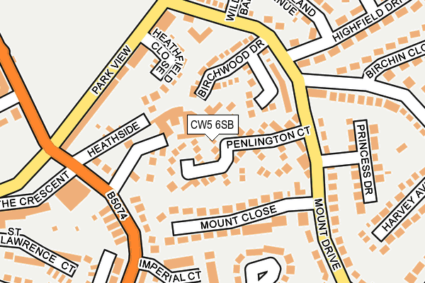 CW5 6SB map - OS OpenMap – Local (Ordnance Survey)