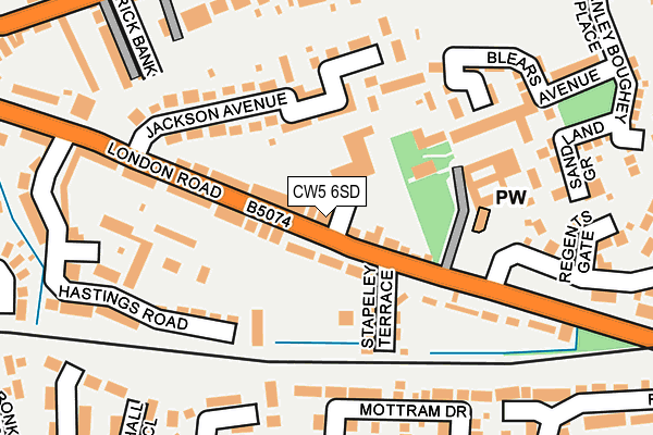 CW5 6SD map - OS OpenMap – Local (Ordnance Survey)