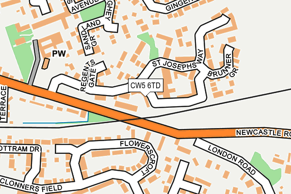 CW5 6TD map - OS OpenMap – Local (Ordnance Survey)