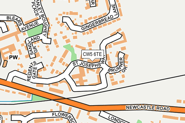 CW5 6TE map - OS OpenMap – Local (Ordnance Survey)