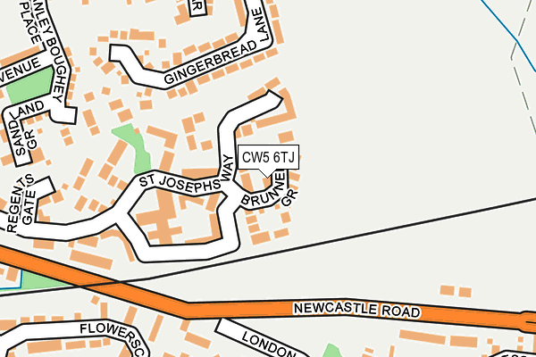 CW5 6TJ map - OS OpenMap – Local (Ordnance Survey)