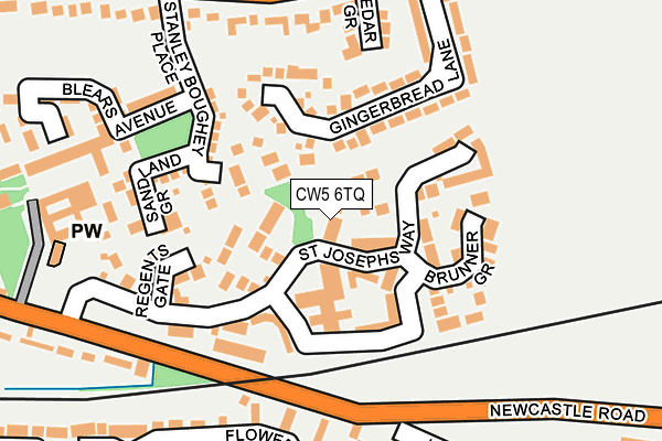 CW5 6TQ map - OS OpenMap – Local (Ordnance Survey)