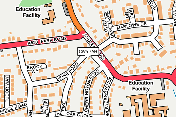 CW5 7AH map - OS OpenMap – Local (Ordnance Survey)