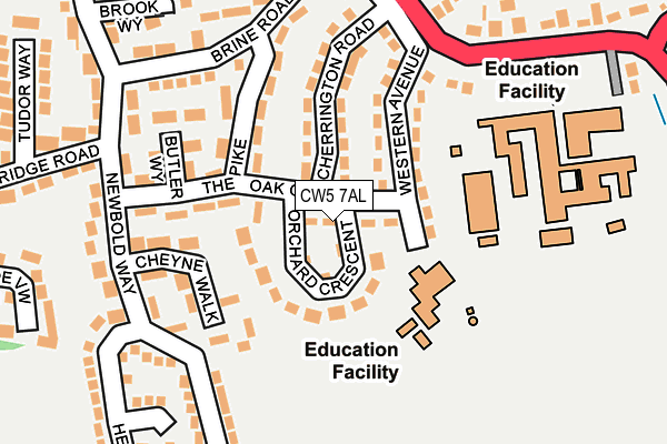 CW5 7AL map - OS OpenMap – Local (Ordnance Survey)