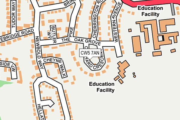 CW5 7AN map - OS OpenMap – Local (Ordnance Survey)