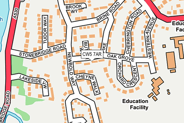 CW5 7AR map - OS OpenMap – Local (Ordnance Survey)