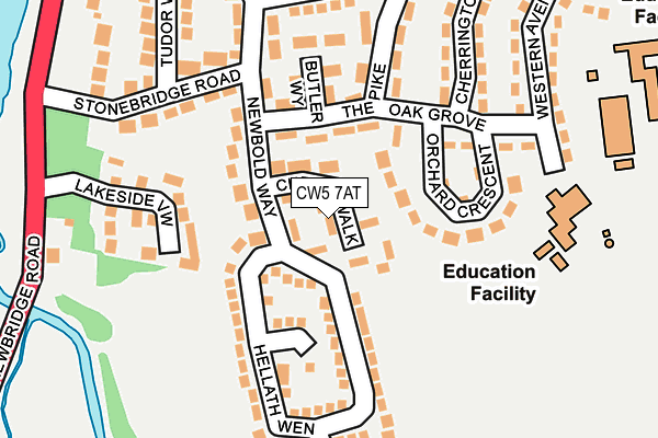 CW5 7AT map - OS OpenMap – Local (Ordnance Survey)