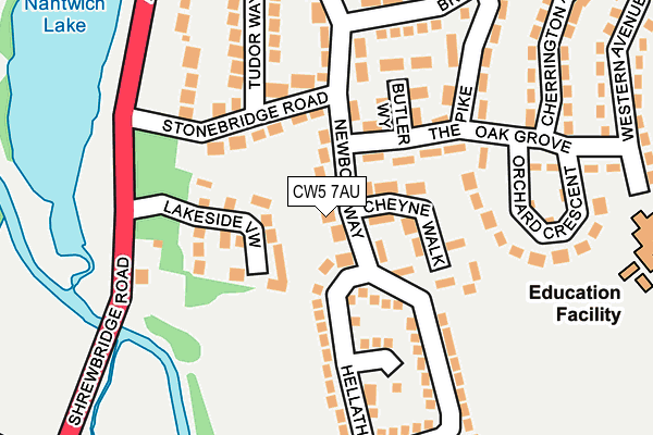 CW5 7AU map - OS OpenMap – Local (Ordnance Survey)