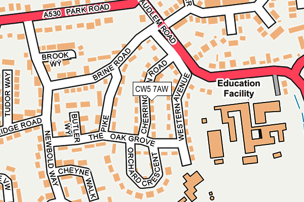 CW5 7AW map - OS OpenMap – Local (Ordnance Survey)