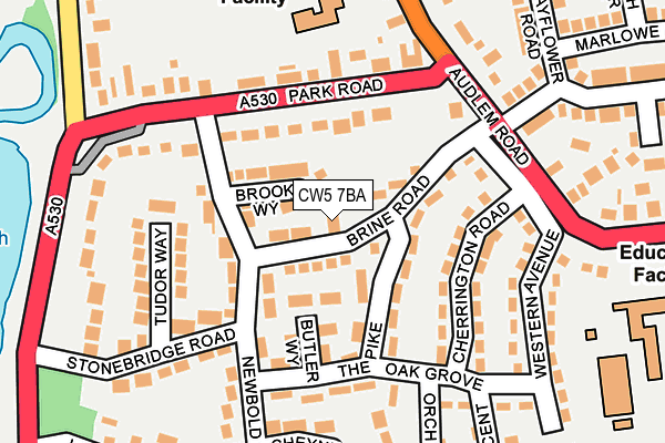 CW5 7BA map - OS OpenMap – Local (Ordnance Survey)