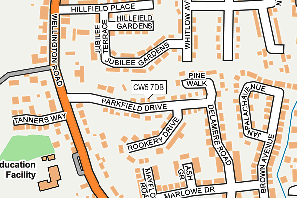 CW5 7DB map - OS OpenMap – Local (Ordnance Survey)