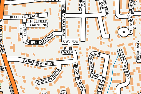 CW5 7DE map - OS OpenMap – Local (Ordnance Survey)