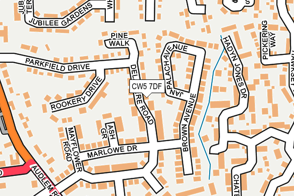 CW5 7DF map - OS OpenMap – Local (Ordnance Survey)