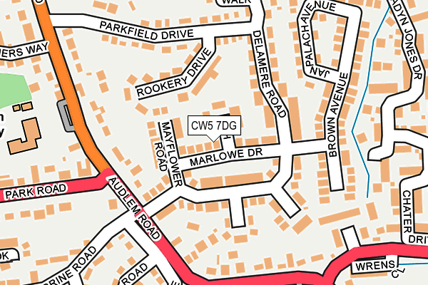 CW5 7DG map - OS OpenMap – Local (Ordnance Survey)