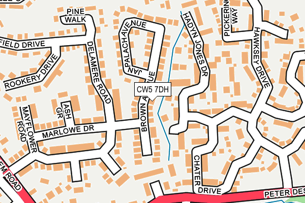 CW5 7DH map - OS OpenMap – Local (Ordnance Survey)