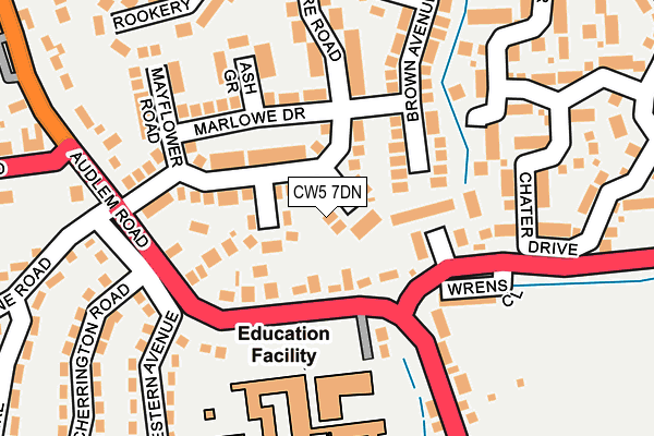 CW5 7DN map - OS OpenMap – Local (Ordnance Survey)