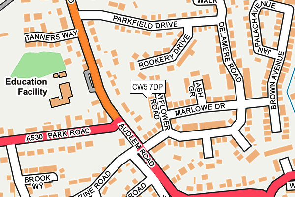 CW5 7DP map - OS OpenMap – Local (Ordnance Survey)