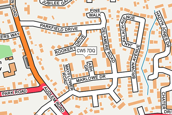 CW5 7DQ map - OS OpenMap – Local (Ordnance Survey)