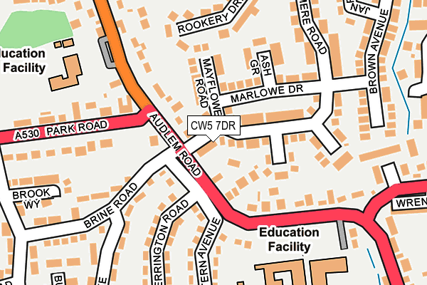 CW5 7DR map - OS OpenMap – Local (Ordnance Survey)