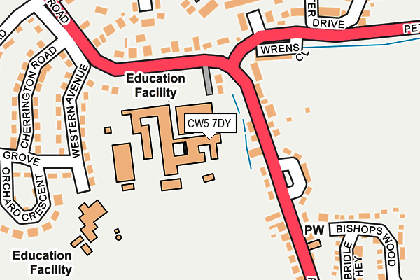 CW5 7DY map - OS OpenMap – Local (Ordnance Survey)