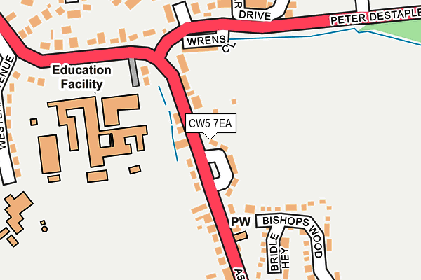 CW5 7EA map - OS OpenMap – Local (Ordnance Survey)