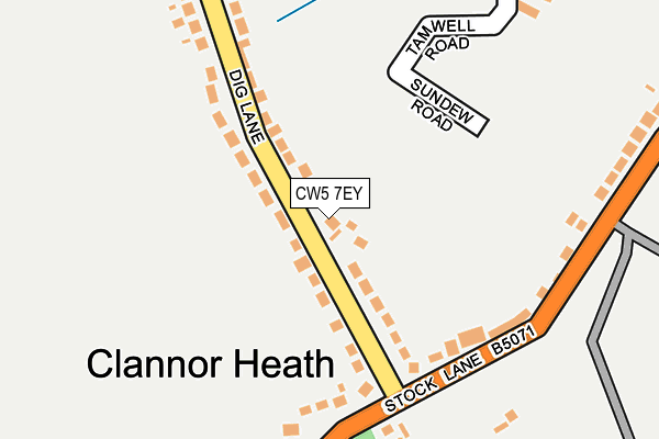 CW5 7EY map - OS OpenMap – Local (Ordnance Survey)