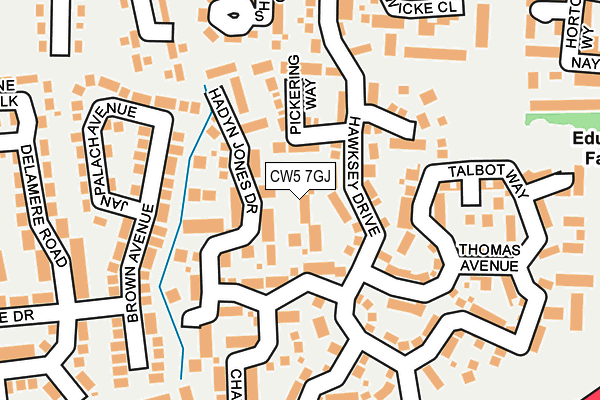 CW5 7GJ map - OS OpenMap – Local (Ordnance Survey)